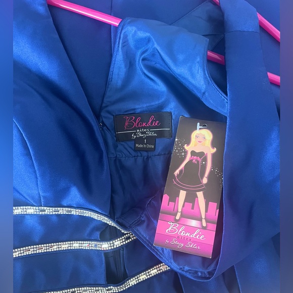 Blondie Nite Mini Blue Dress Size 1 NWT - Picture 3 of 3